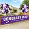 37Pcs Graduation Banner Balloon Decorations Class of 2026, Congrats Grad Banner Yard Outdoor Decorations, Graduation Balloons Banner Set for High School College Graduation Party Supplies, Purple